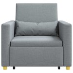 vidaXL Canapé-lit escamotable simple Gris clair 90 x 165 x 87 cm tissu