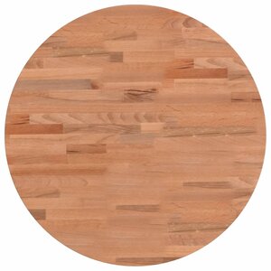 vidaXL Dessus de table Ø50x2 5 cm rond bois massif de hêtre