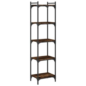 vidaXL Bibliothèque 5 niveaux chêne fumé 40x30x154cm bois d'ingénierie