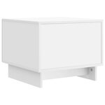 vidaXL Table basse avec tiroir Blanc 49 x 50 x 40 cm Bois d'ingénierie