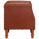 vidaXL Fauteuil marron cuir véritable