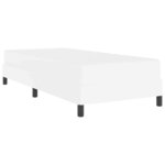 vidaXL Cadre de lit avec matelas Blanc pur 90 x 200 cm tissu