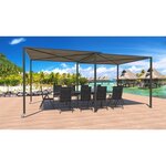 Gibara - Pergola coulissante avec roues 5,5x2,5M - Gris & taupe