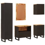 vidaXL Ensembles de salle de bain 5 Pièces Naturel Bois de mangue massif