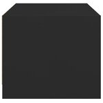 vidaXL Table basse avec portes en verre noir 68x50x42 cm