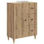 vidaXL Buffet Chêne artisanal 66 x 34 5 x 90 cm Bois d'ingénierie