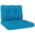 vidaXL Chaises de jardin 2 Pièces avec coussins bleu Pin imprégné