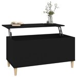 vidaXL Table basse Noir 90x44 5x45 cm Bois d'ingénierie