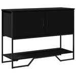 vidaXL Table console noir 100x35x74 5 cm bois d'ingénierie