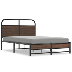 vidaXL Cadre de lit sans matelas 120x200 cm chêne marron