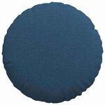 vidaXL Coussins de siège 2 Pièces Bleu Ø40 x 13 cm tissu