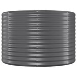 vidaXL Lit surélevé de jardin Acier galvanisé Anthracite