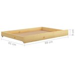vidaXL Lit coulissant 2x(90x200) cm Bois de pin massif