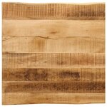 vidaXL Dessus de table bord vivant 80x80x2 5 cm bois de manguier brut