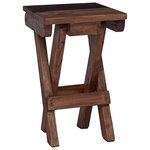 vidaXL Tabouret Naturel 30 x 30 x 48 cm Bois massif de récupération