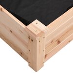 vidaXL Lit surélevé de jardin doublure 120x45x25 cm bois massif sapin