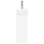 vidaXL Meuble de salle de bain avec robinet Blanc 40 5 x 22 5 x 62 cm