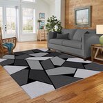 Tapis de salon Géométrique 160 x 230 cm - Gris