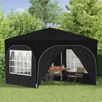 vidaXL Tente de fête pop-up 290 x 290 x 245 cm Noir