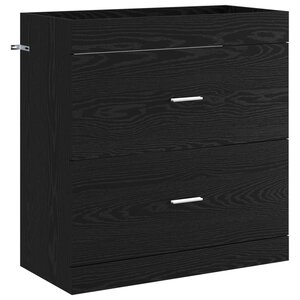 vidaXL Meuble sous lavabo de salle de bain Chêne noir