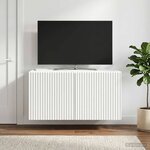 vidaXL Meuble TV mural Blanc 59 5 x 31 x 30 cm Bois d'ingénierie