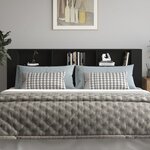 vidaXL Armoire de tête de lit Noir 220x18 5x104 5 cm