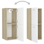 Vidaxl ensemble de meubles de bain blanc et chêne sonoma aggloméré