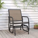 vidaXL Chaise oscillante de jardin marron 61x76x87 cm textilène/acier