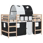 vidaXL Lit mezzanine enfants avec tunnel sans matelas 80x200 cm