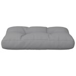 vidaXL Coussin de palette gris 60x40x12 cm tissu