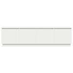 Meuble TV vidaXL avec LED Blanc 180x38x49 cm en Bois d'ingénierie