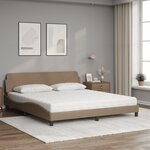 vidaXL Lit avec matelas Dover cappuccino 180x200 cm similicuir