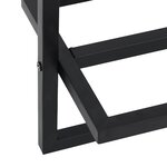 vidaXL Porte-serviettes Noir 95x25x22 cm Fer