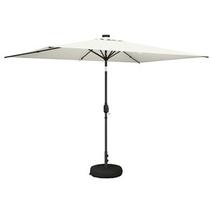 vidaXL Parasol de jardin avec lampes LED 200 x 300 cm Polyester Crème