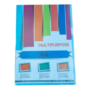 Sachet de 100 pochettes coin polypropylène - A4 - Couleurs assorties EXACOMPTA