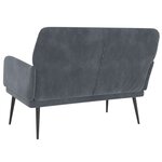 vidaXL Banc Gris foncé 108x79x79 cm Velours