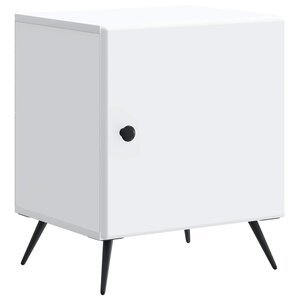 vidaXL Cabinet de chevet Blanc 43 x 34 5 x 50 cm Bois d'ingénierie