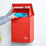 Boîte à colis moyenne 1 porte Rouge à accès frontal Acier galvanisé SMART PARCEL BOX®