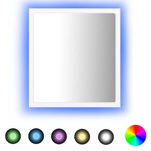 vidaXL Miroir à LED de salle de bain Blanc 40x8 5x37 cm Acrylique