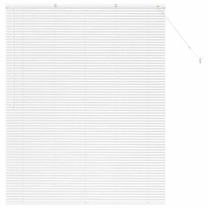 vidaXL Store de Fenêtre avec des rideaux Blanc Aluminium