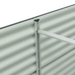 vidaXL Lit surélevé de jardin 240x80x81 cm Acier galvanisé Gris