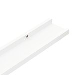 vidaXL Étagères à rebord pour cadre photo 2 Pièces Blanc 60x9x3 cm MDF