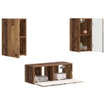 vidaXL Ensemble meuble TV 2 Pièces Bois ancien Bois d'ingénierie