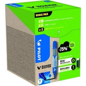 PILOT Marqueur V BOARD MASTER  pointe ogive  BONUS PACK bleu