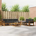vidaXL Ensemble de canapés d'extérieur 6 Pièces Naturel et Anthracite