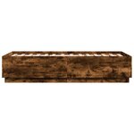 vidaXL Cadre de lit avec LED sans matelas chêne fumé 75x190 cm