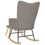 vidaXL Chaise à bascule avec repose-pied Taupe Tissu