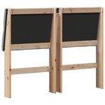 vidaXL Tête de lit capitonnée Gris clair 120 cm Pin massif