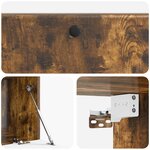 vidaXL Meuble TV mural 98 x 41 x 30 cm Chêne fumé Bois d'ingénierie