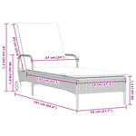 vidaXL Chaises longues avec coussins lot de 2 gris résine tressée